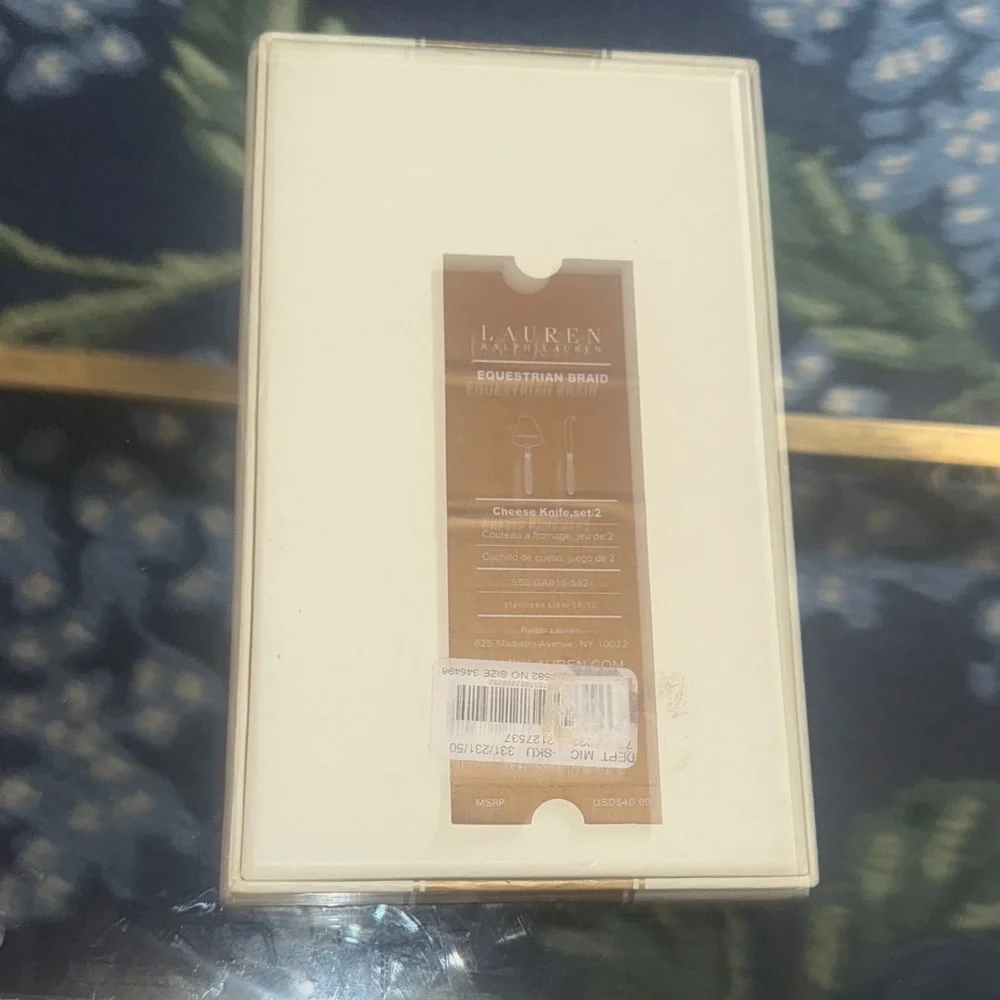 Ralph Lauren Equestrian Silver Cheese Knife and Slicer Set